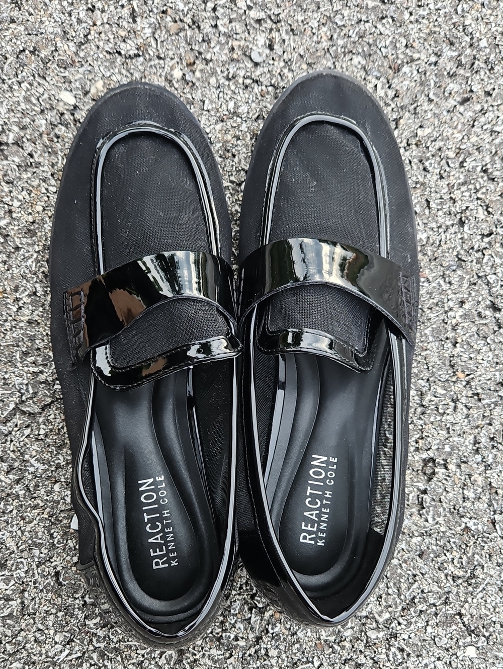 Kenneth Cole Reaction Black Patent Slip-On Loafers